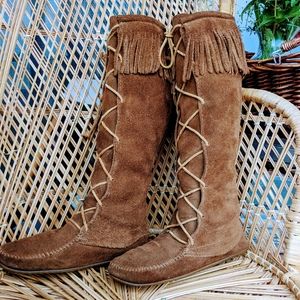Knee High Minnetonka Moccasin Boot